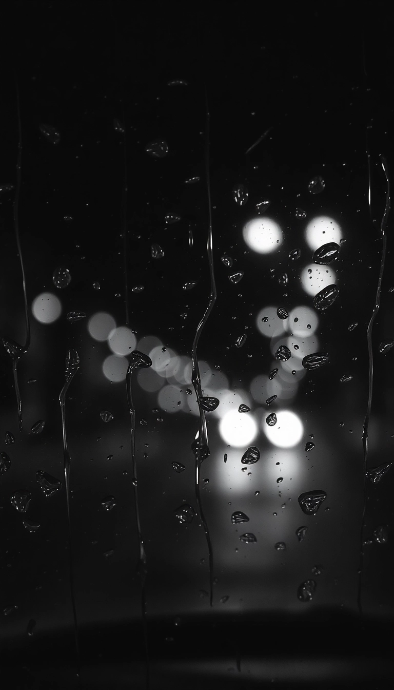 HD iPhone AI Night Car Rain Aesthetic Background Copyright-Free Stock Image